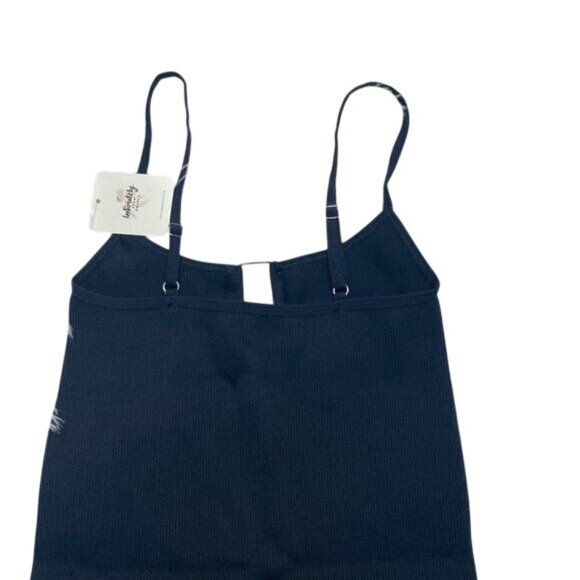 Free People Black Ribbed Cami Adjustable Straps Fitted Design - Picture 8 of 8